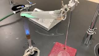 Decomposition of Copper II Carbonate Experiment [upl. by Arymat]