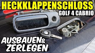 VW GOLF 4 CABRIO HECKKLAPPENSCHLOSS AUSBAUEN amp ZERLEGEN TUTORIAL  ANLEITUNG [upl. by Akcimat92]