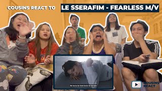 COUSINS REACT TO LE SSERAFIM  FEARLESS OFFICIAL MV [upl. by Natsrik228]