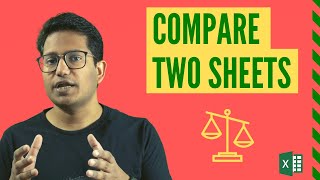 How to Compare Two Excel Sheets and find the differences [upl. by Irroc]