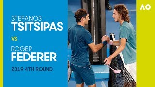 Stefanos Tsitsipas v Roger Federer  Australian Open 2019 4R  AO Classics [upl. by Yretsym]