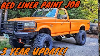 Bed liner paint job Do I regret it 3 Year Update [upl. by Ecnahc]