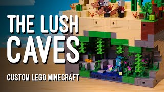 The Lush Caves  Custom LEGO Minecraft World [upl. by Drawe423]