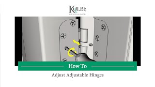 How to Adjust Adjustable Hinges [upl. by Yaras]