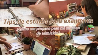 ¿Cómo me preparo para mi examen de admisión TIPS DE ESTUDIO PARA EXÁMENES 📚💡 [upl. by Annoya420]