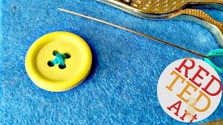 How to sew a Button Craft Basic Sewing [upl. by Nawak]