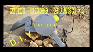 How to makeDIY MiniSmall Rock Crusher Homemade Portable from a grinder [upl. by Akitan]