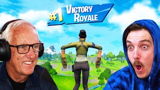 Teaching MY DAD Fortnite [upl. by Nyltiak]