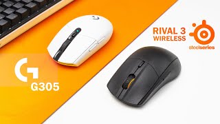 Steelseries Rival 3 Wireless vs G305 Wireless Review  The Best Wireless Gaming Mice [upl. by Aggy]