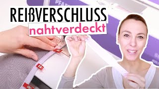 So geht´s nahtverdeckten Reißverschluss einnähen [upl. by Layod406]