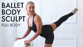 30 MIN FULL BODY BALLET BODY BARRE SCULPT  AtHome Workout No Equipment [upl. by Ratep]