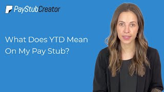 What Does YTD Mean On My Pay Stub [upl. by Payne]