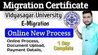 Vidyasagar University migration application new process  VU Migration Online 2022 [upl. by Verda93]