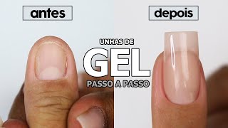 UNHAS DE GEL PASSO A PASSO FÁCIL E RÁPIDO [upl. by Hoffert192]