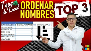 ⬇ Como ORDENAR NOMBRES PROPIOS en EXCEL 3 MÉTODOS FÁCILES Y SENCILLOS  TOPS DE EXCEL 16 🏆 [upl. by Janeva]