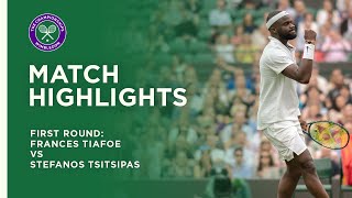 Frances Tiafoe vs Stefanos Tsitsipas  First Round Highlights  Wimbledon 2021 [upl. by Notsirt]