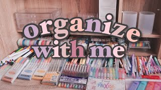 ORGANIZE WITH ME 💫 2020 • stationery collection • stickers • notepads • pens • washi tapes • stamps [upl. by Hamer]