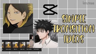 6 simple transition ideas シ︎capcut edit [upl. by Mascia]