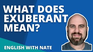 What Does Exuberant Mean  Pronunciation Exuberant Learn English With Nate [upl. by Dennet]