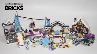 Lego Friends Ski Resort Ski Lift with Chalet Ice Rink OffRoader and Hot Chocolate Van [upl. by Iila]