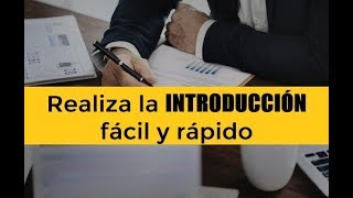 CÓMO HACER LA INTRODUCCIÓN DE UN TRABAJO DE INVESTIGACIÓN [upl. by Bree]