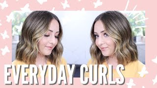 Everyday Loose Curls For Short Hair With A Straightener [upl. by Nennek]