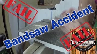 Bandsaw Accident  Stupid Mistake  Didnt get hurt though [upl. by Rizika586]