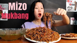 Mizo Mukbang  CHOW MEIN AND KIMCHI [upl. by Gefell456]