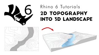 Rhino 6 3D Turning 2D Topography into 3D Landscape [upl. by Spense]