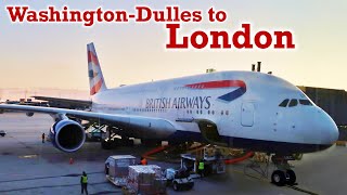 Full Flight British Airways A380 WashingtonDulles to London IADLHR [upl. by Chatwin433]