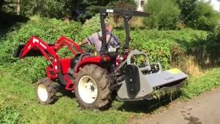 Branson Traktor 3100  Einsatz mit Schlegelmulcher [upl. by Arua]