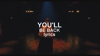 Youll Be Back Hamilton 1 hour Loop lyrics 7 [upl. by Llerrom883]