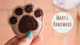 How to crochet a supercute paw print [upl. by Shaffer]