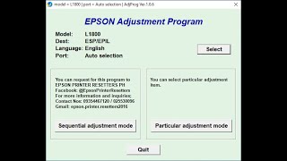 How to Reset Epson L1800 [upl. by Adnyl]