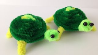 How to make a Pipe Cleaner Turtle Pipe Cleaner Animals [upl. by Yrrot]