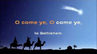 O Come All Ye Faithful Lyrics Karaoke [upl. by Bellda411]