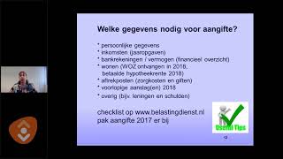 Webinar  Online Belastingaangifte [upl. by Hanley]