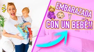 🤰24 HORAS SIENDO MAMÁ EMBARAZADA y con UN BEBÉ 😱 [upl. by Amoeji]