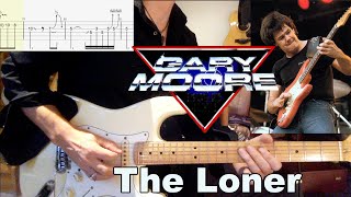 The Loner  Gary Moore Cover Full TAB  Intro [upl. by Nythsa]