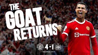 Cristiano Ronaldo RETURNS 🏟️🐐  Man Utd 41 Newcastle [upl. by Leidba924]