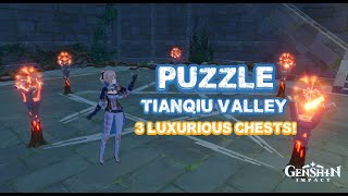 Genshin Impact Mobile  Tianqiu Valley Puzzle Climb to The Top Challenge 3 Luxurious Chest rewards [upl. by Hgieliak616]