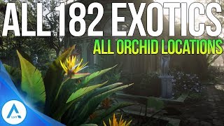 All 182 Exotic Item locations All Orchids Eggs amp Birds  Red Dead Redemption 2 [upl. by Trici]