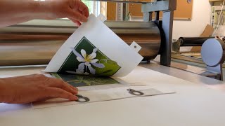 Reduction Linocut Process Columbine [upl. by Aihsei]