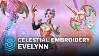 Celestial Embroidery Evelynn Wild Rift Skin Spotlight [upl. by Elinet31]