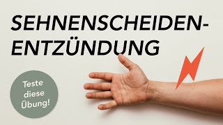 Sehnenscheidenentzündung  Mache diese Übung [upl. by Furmark]