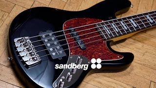 Sandberg California TM5 Black High Gloss Bass Demo [upl. by Ayirp]