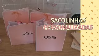 Como fazer sacolinhas de papel personalizadas [upl. by Soulier454]