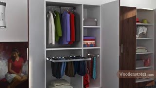 Wardrobe design Customized Wooden amp Modular Wardrobes  Wooden street [upl. by Enomad]