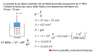 Ejercicios Resueltos Presión Mecanica de Fluidos [upl. by Asserrac]