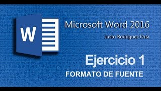 Word Básico  Ejercicio 1  Formato de Fuentes [upl. by Moyra]